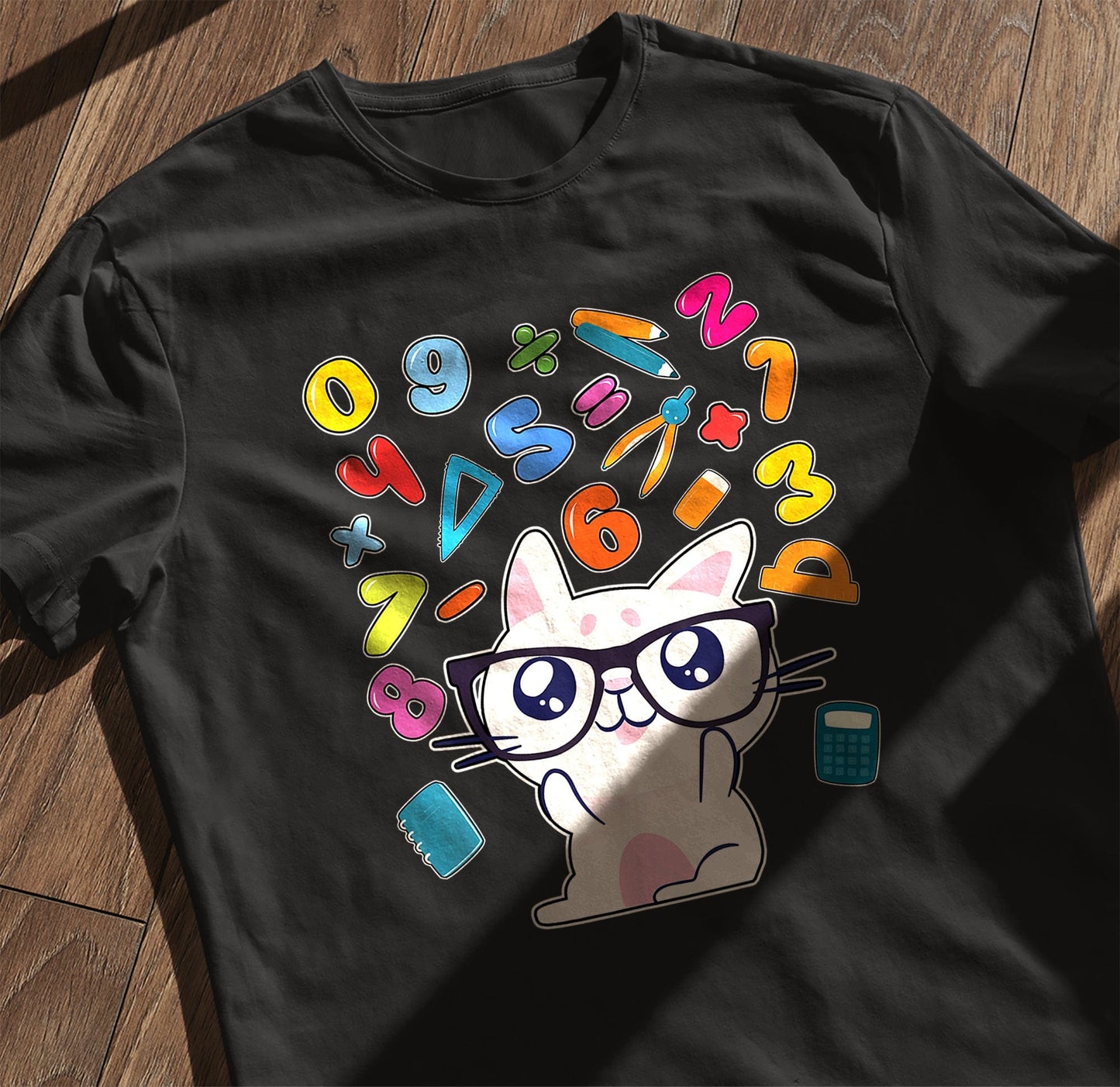 Cute Bunny Numbers Math Day Kids Tee