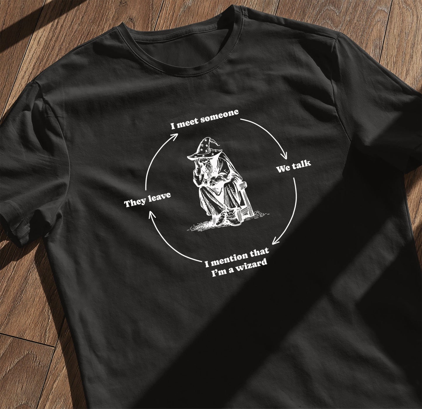 Wizard Line Art T-Shirt