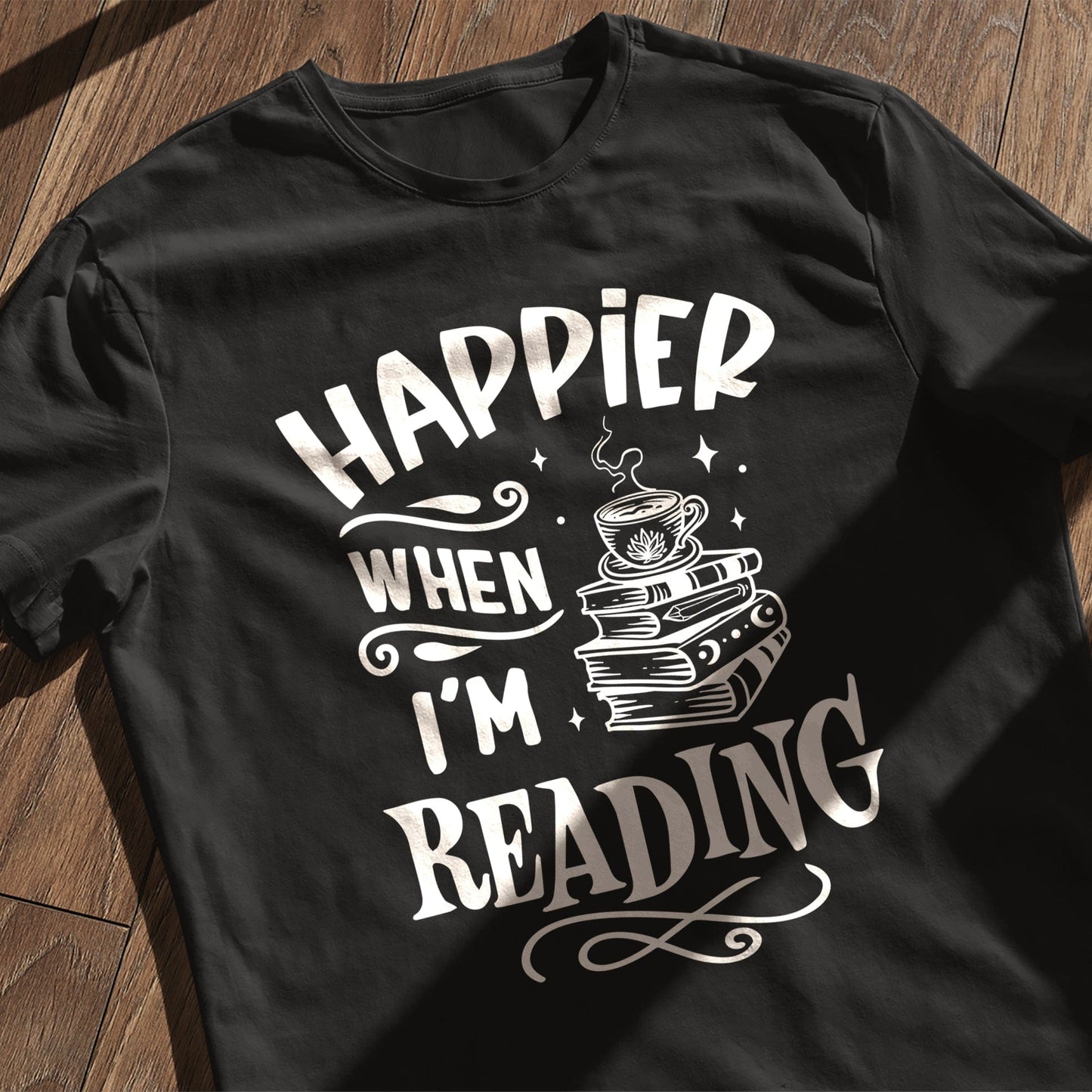 Happier When Im Reading T-Shirt Style001