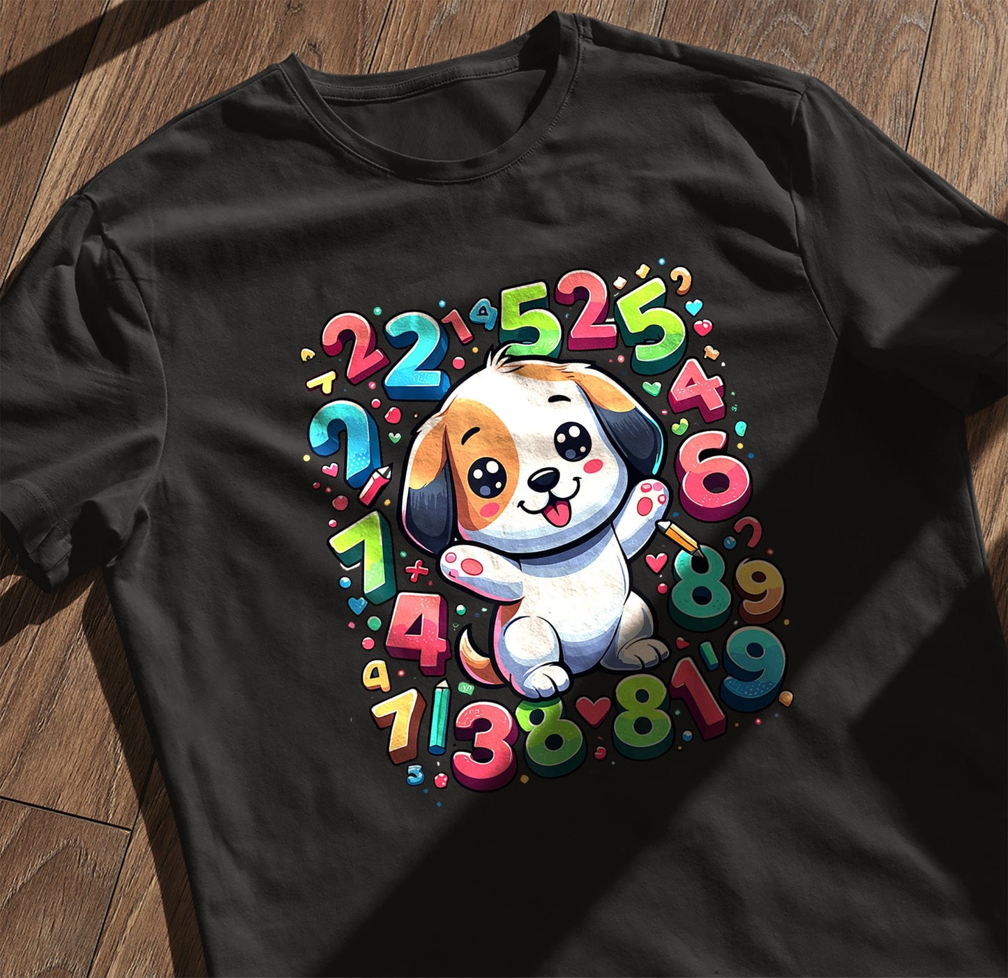 Dog Number Day Math Kids Tee