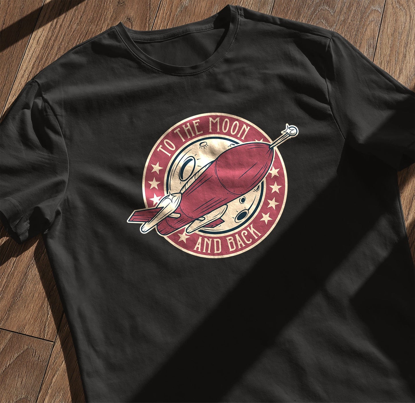 OuterSpaceFont_10 Rocket T-Shirt