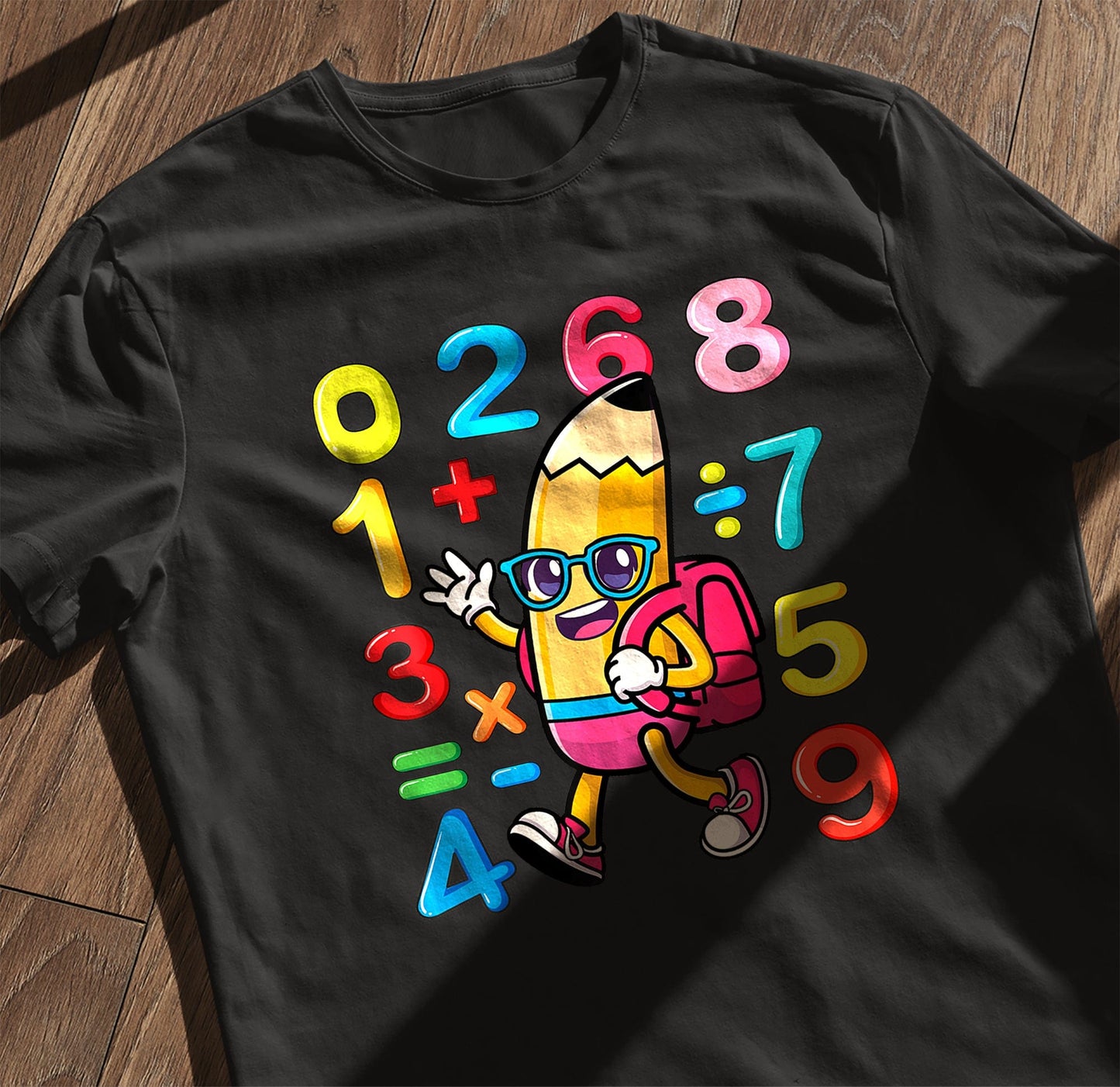 Pencil Numbers Math Day  Kids Tee