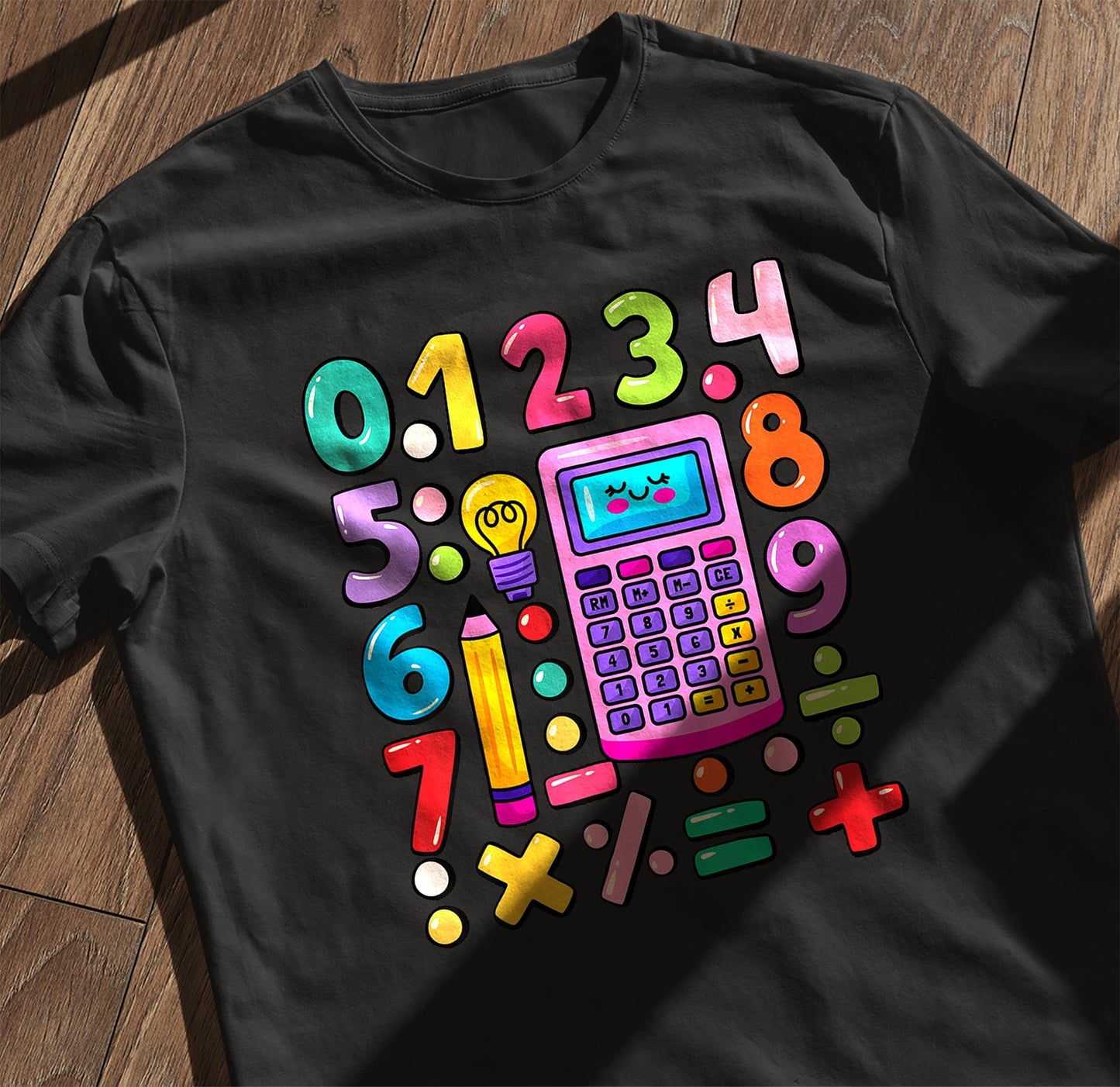 Numbers Calculator Math Day Kids Tee