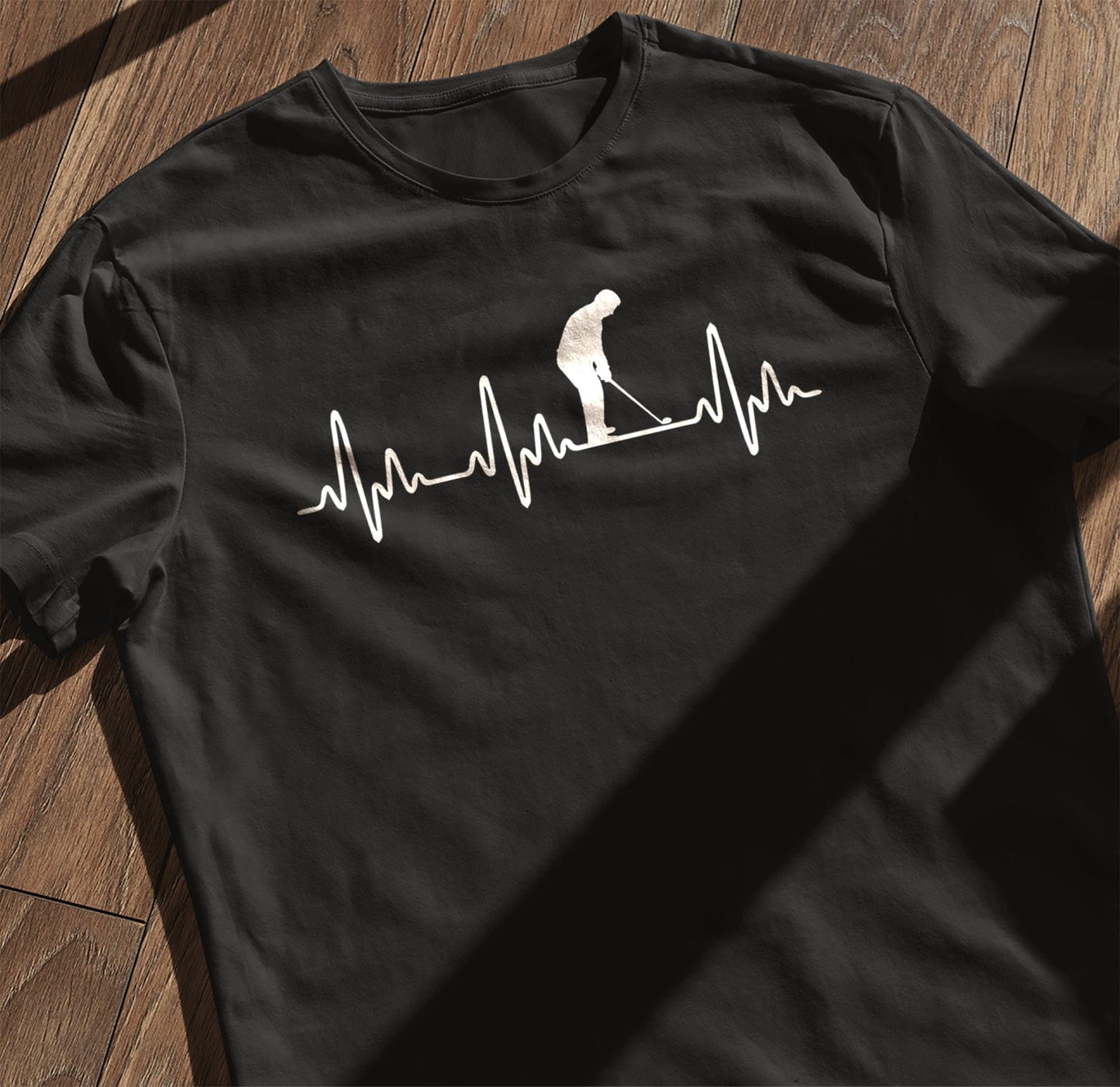 Golf Heartbeat TShirt Swing into