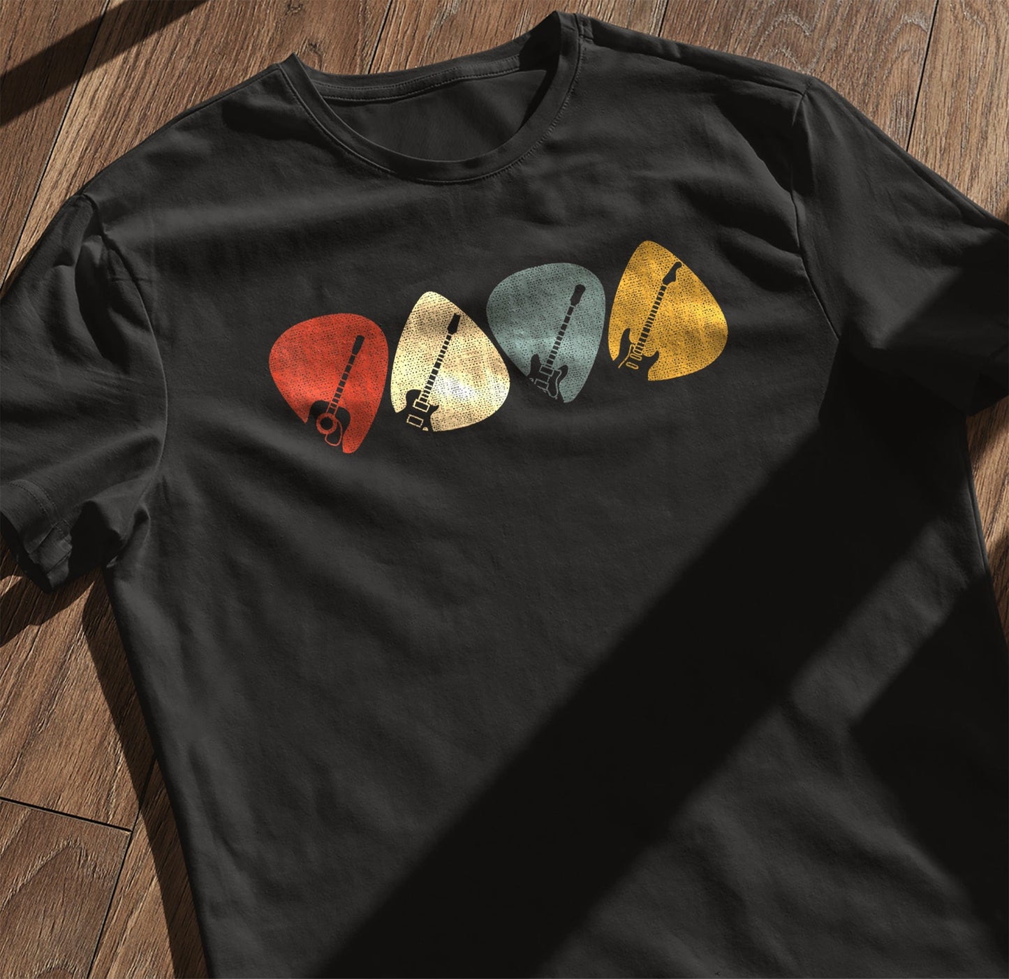 Strummin' Good Times: Guitar Pick T-shirt