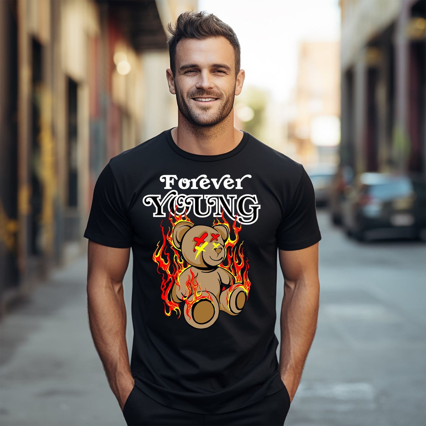 Forever Young Teddy Bear TShirt