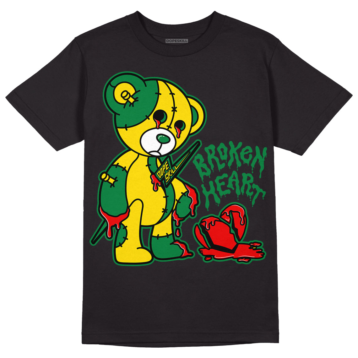 Dunk Low Reverse Brazil DopeSkill T-Shirt Broken Heart Graphic