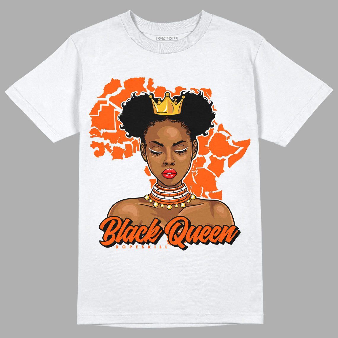 Orange Milk DopeSkill T-Shirt Black Queen Graphic