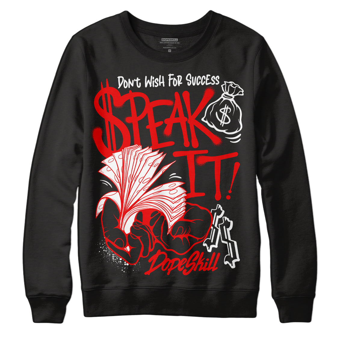 Cherry 12s DopeSkill Sweatshirt Speak It Graphic