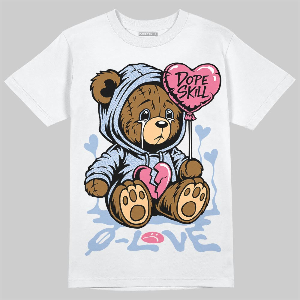 Denim Pink Glow 3s DopeSkill T-Shirt Broken Bear Graphic