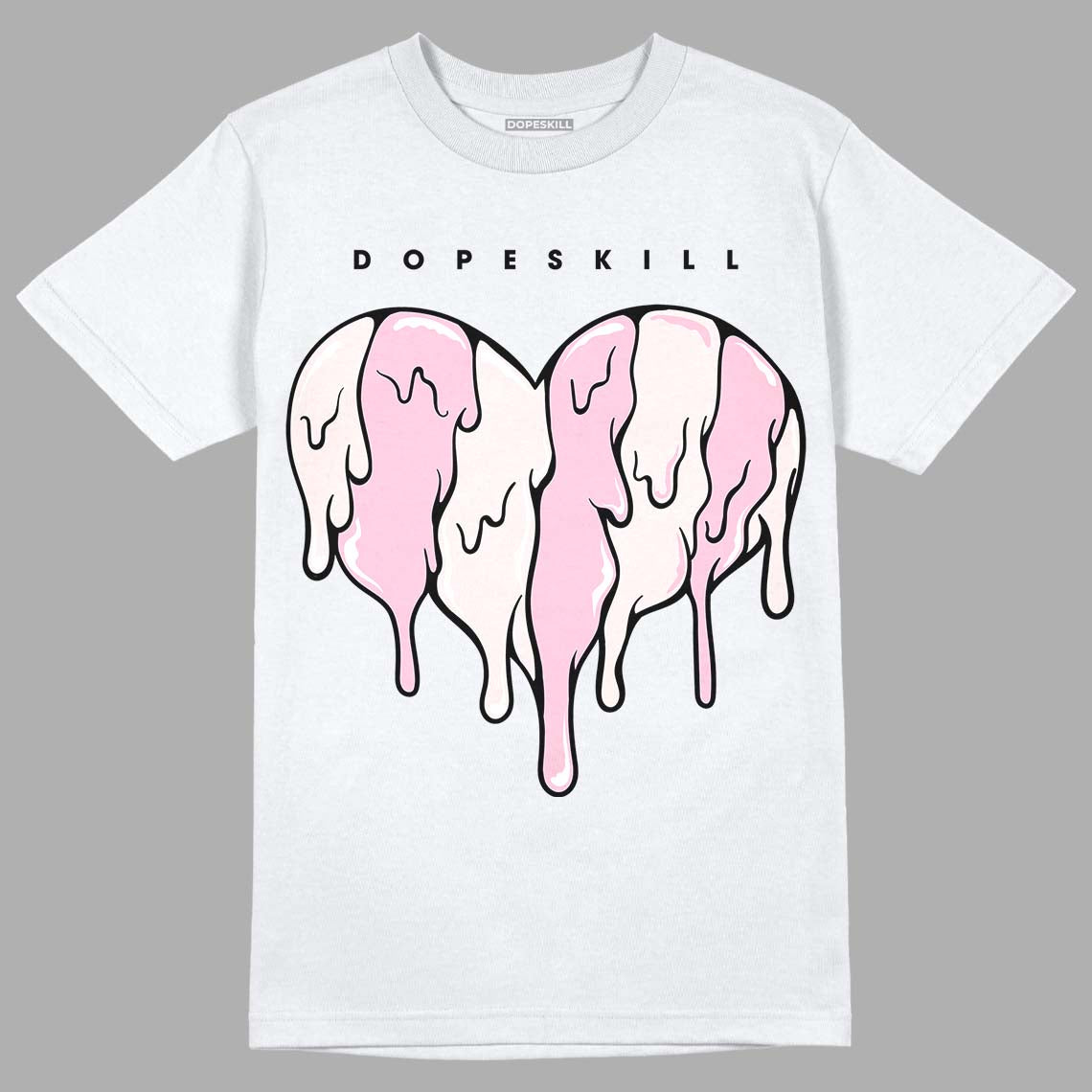 Dunk Low Pink Foam DopeSkill T-Shirt Slime Drip Heart Graphic