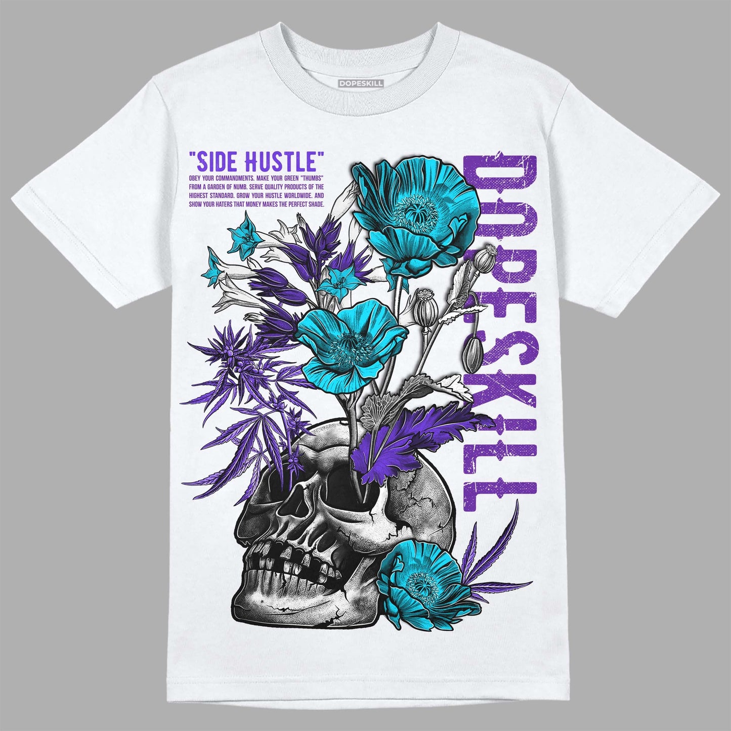 Aqua 6s DopeSkill T-Shirt Side Hustle Graphic