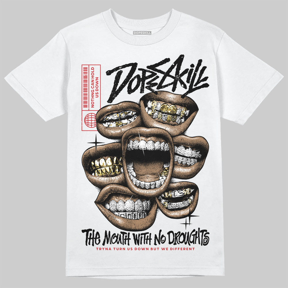 Bred Velvet 11s DopeSkill T-Shirt The Mouth With No Droughts Graphic