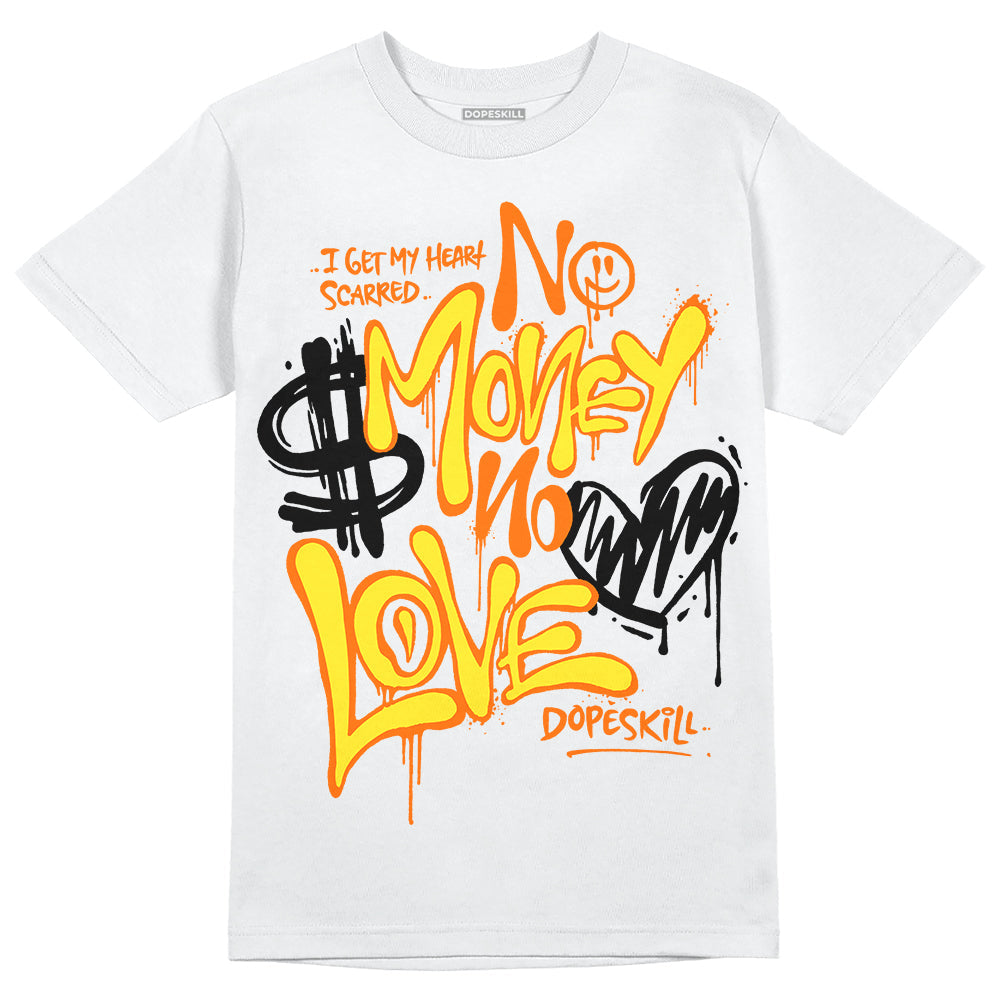 Black Tour Yellow AJ 4 Thunder DopeSkill Unisex T-Shirt No Money No Love Typo Graphic