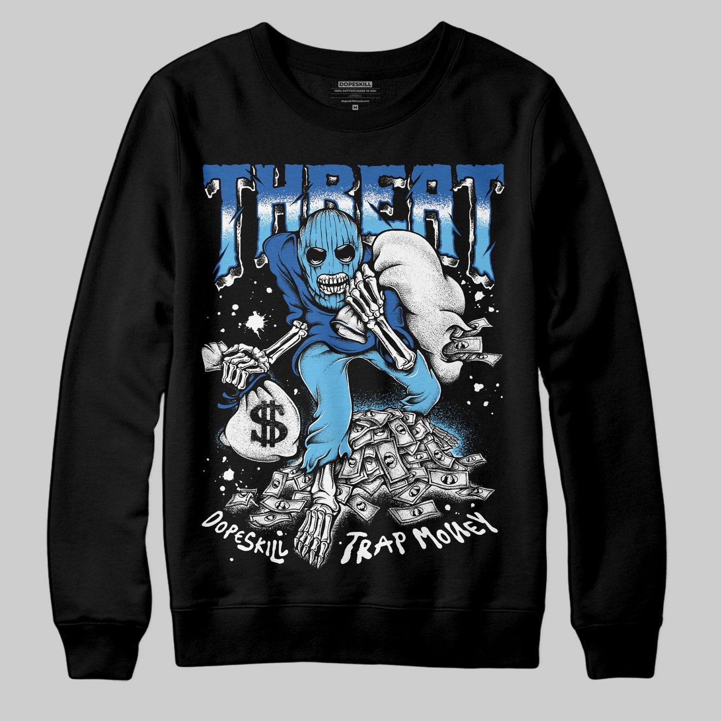 Blueberry 12s DopeSkill Sweatshirt Threat Graphic