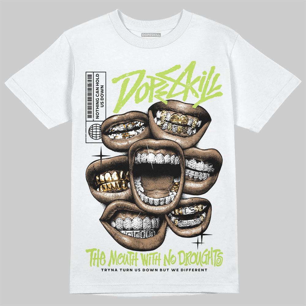 Bright Cactus 13s DopeSkill T-Shirt The Mouth With No Droughts Graphic