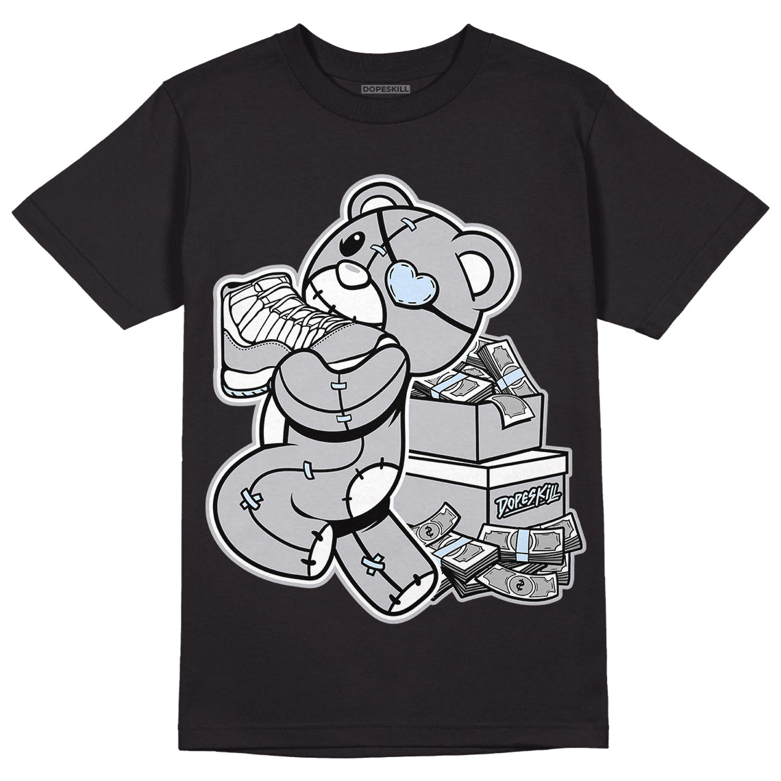 Cement Grey 11s DopeSkill T-Shirt Bear Steals Sneaker Graphic