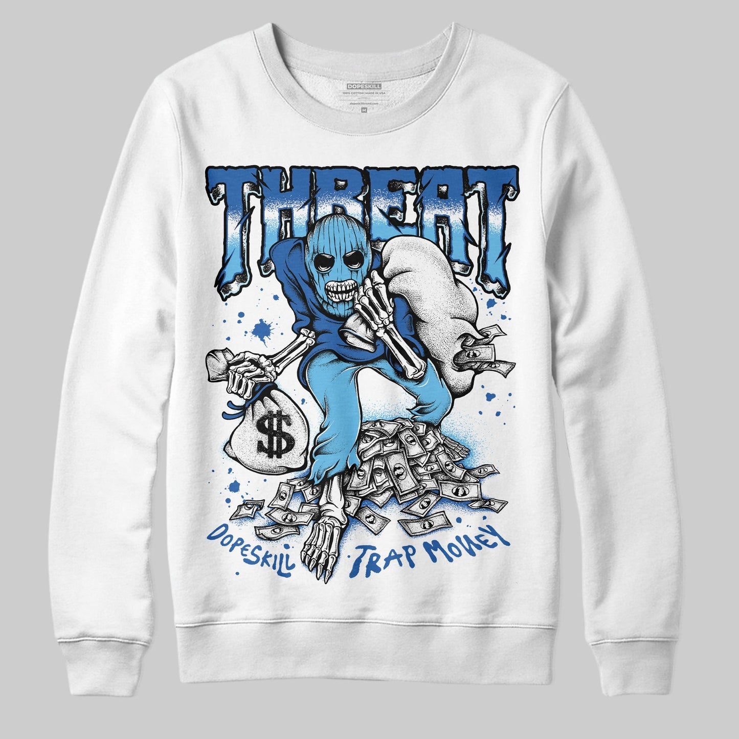 Blueberry 12s DopeSkill Sweatshirt Threat Graphic