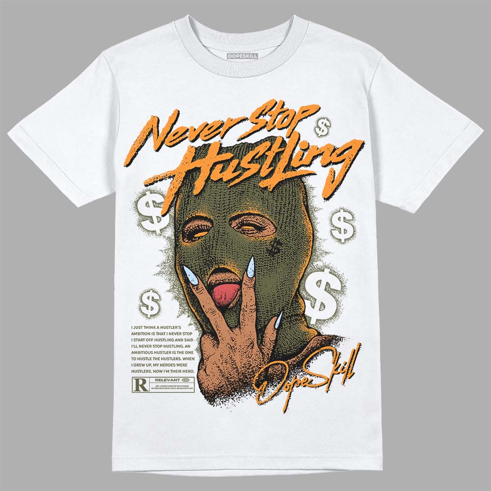 Olive 5s DopeSkill T-Shirt Never Stop Hustling Graphic