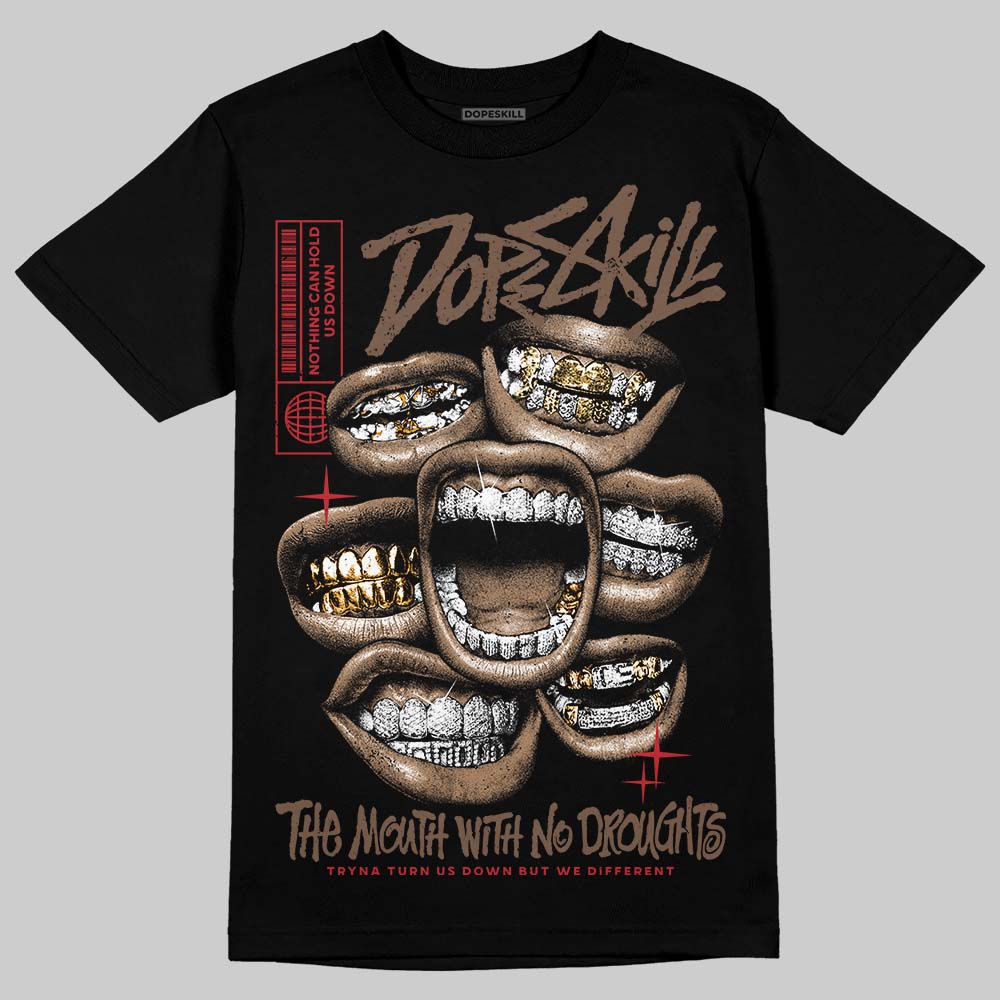 Olive 9s DopeSkill T-Shirt The Mouth With No Droughts Graphic