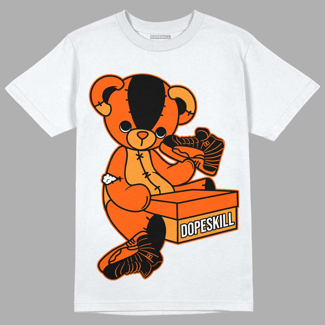 Brilliant Orange 12s DopeSkill T-Shirt Sneakerhead BEAR Graphic