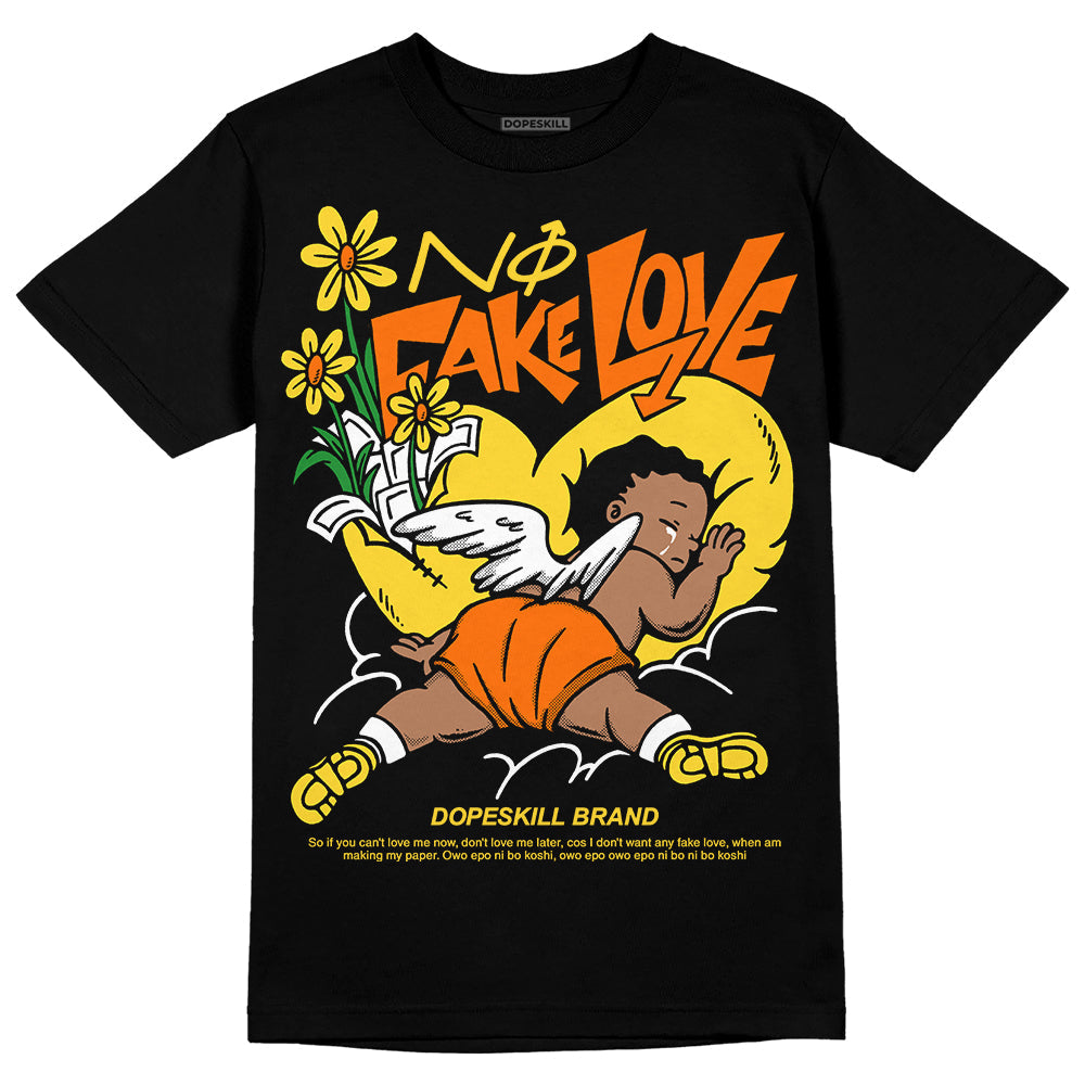 Black Tour Yellow AJ 4 Thunder DopeSkill Unisex T-Shirt No Fake Love Graphic