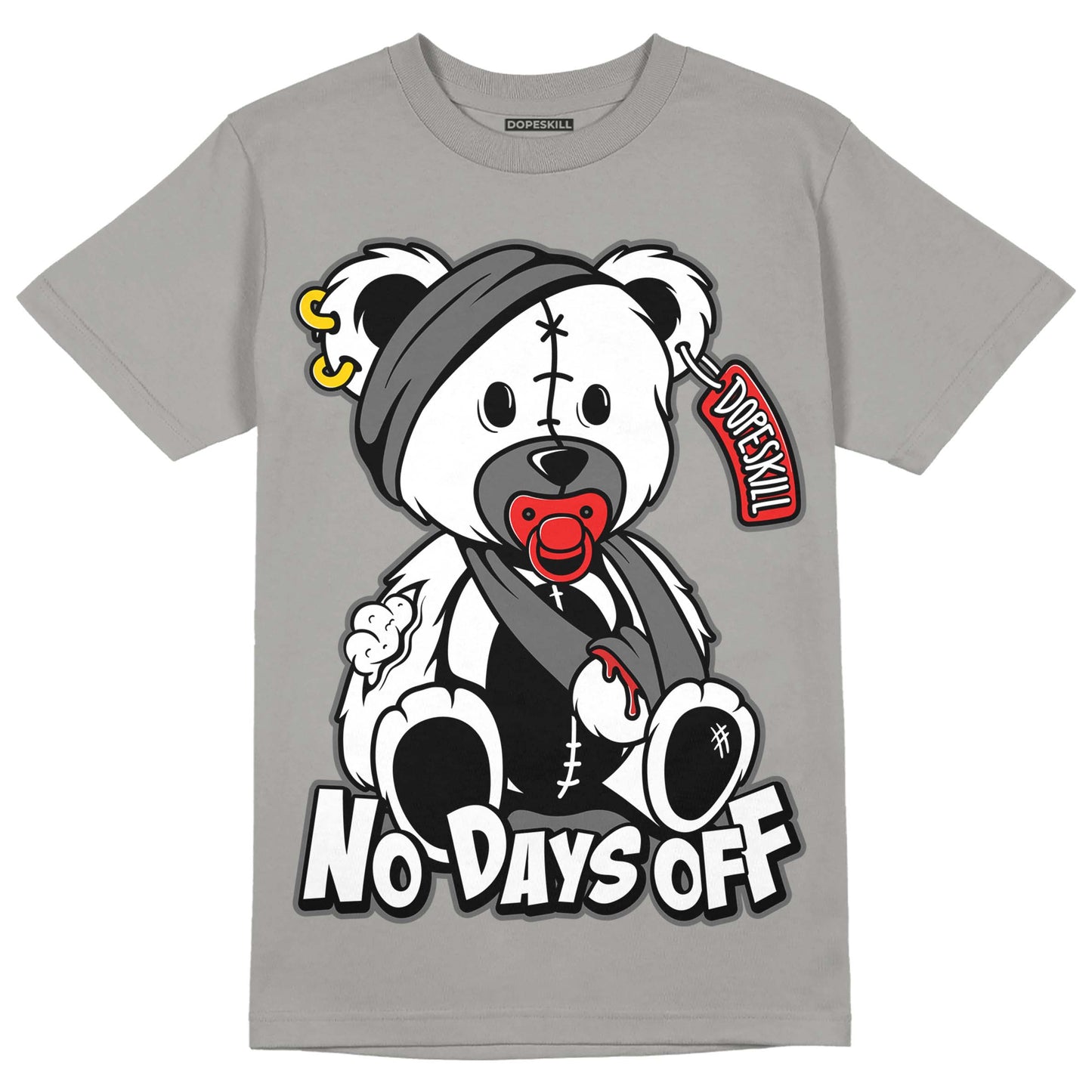 Grey Collection DopeSkill Grey T-shirt Hurt Bear Graphic