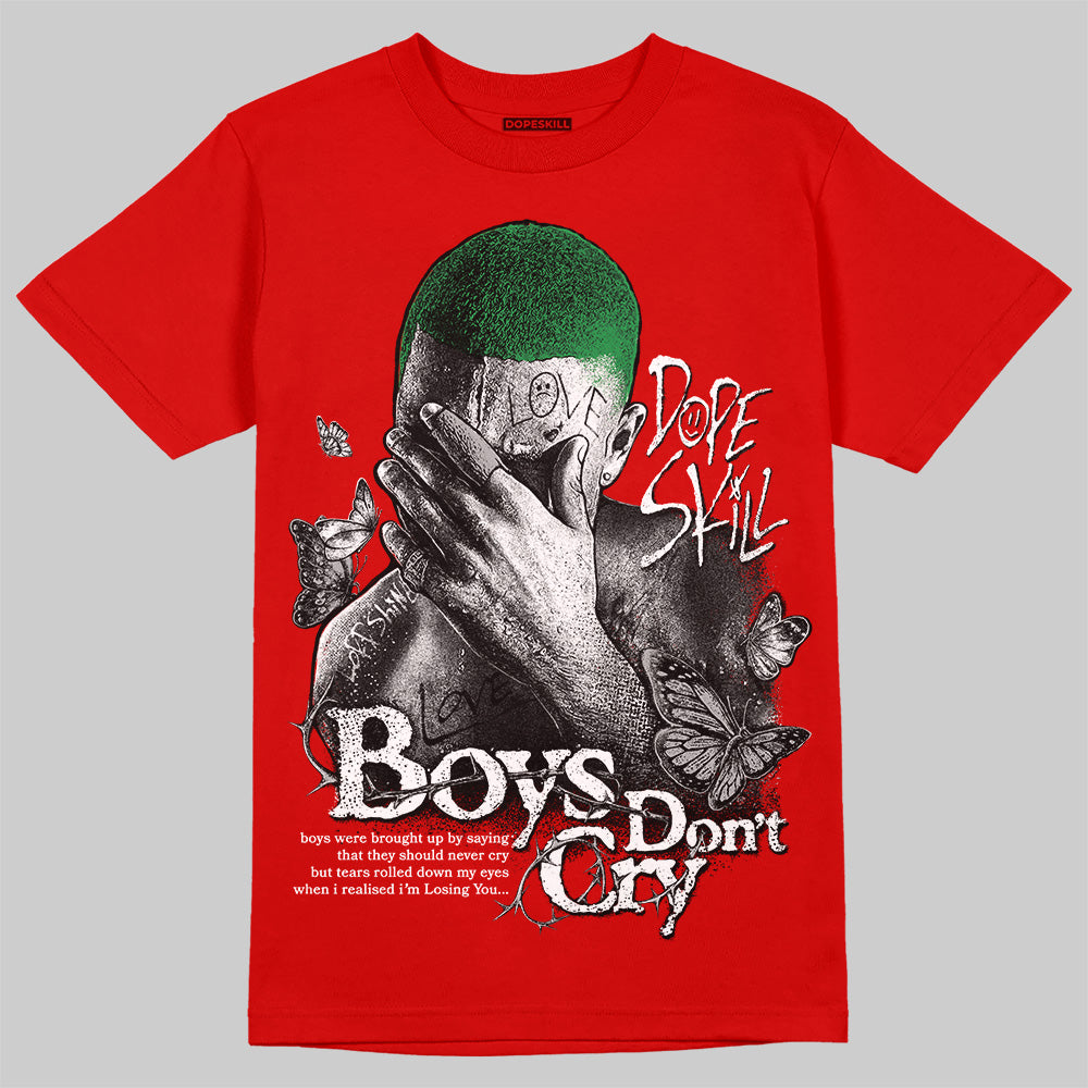 Bred Velvet 11s DopeSkill Red T-shirt Boys Don't Cry Graphic