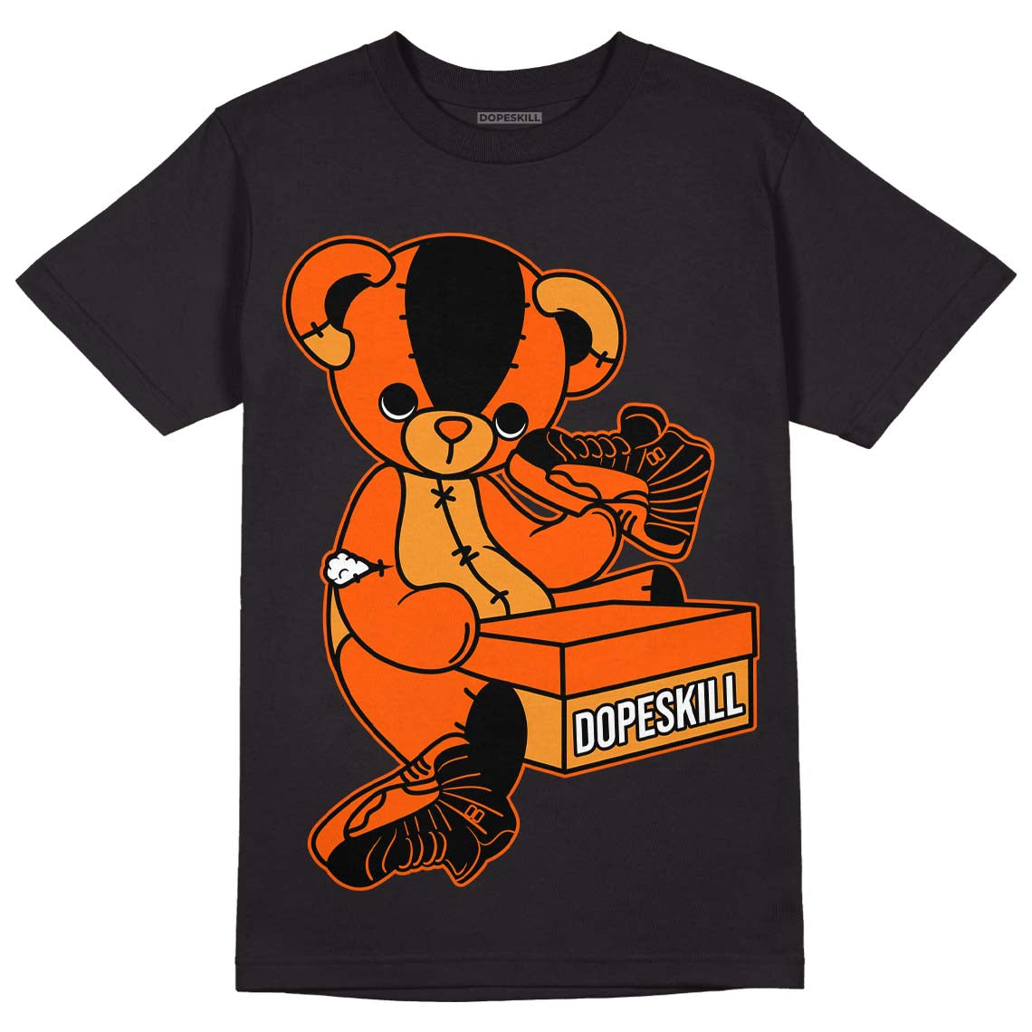 Brilliant Orange 12s DopeSkill T-Shirt Sneakerhead BEAR Graphic
