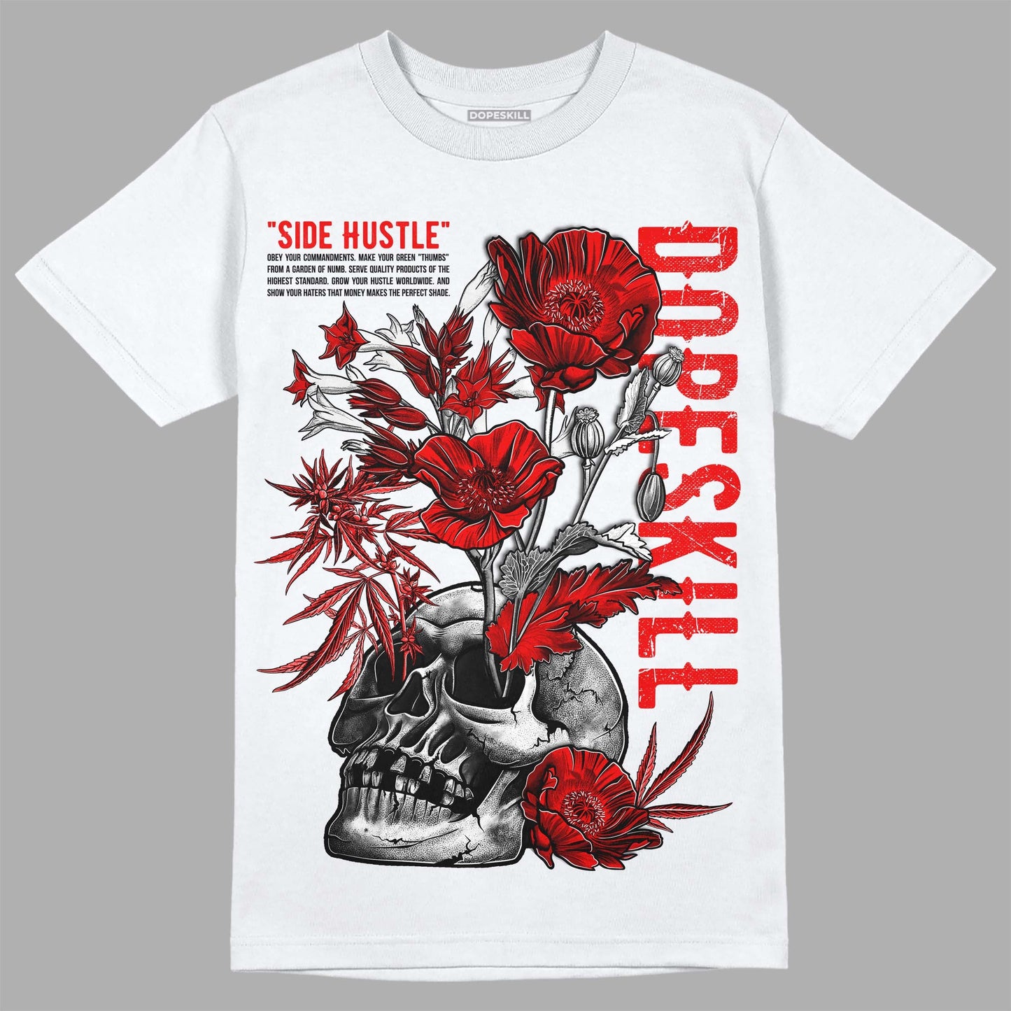 Cherry 12s DopeSkill T-Shirt Side Hustle Graphic