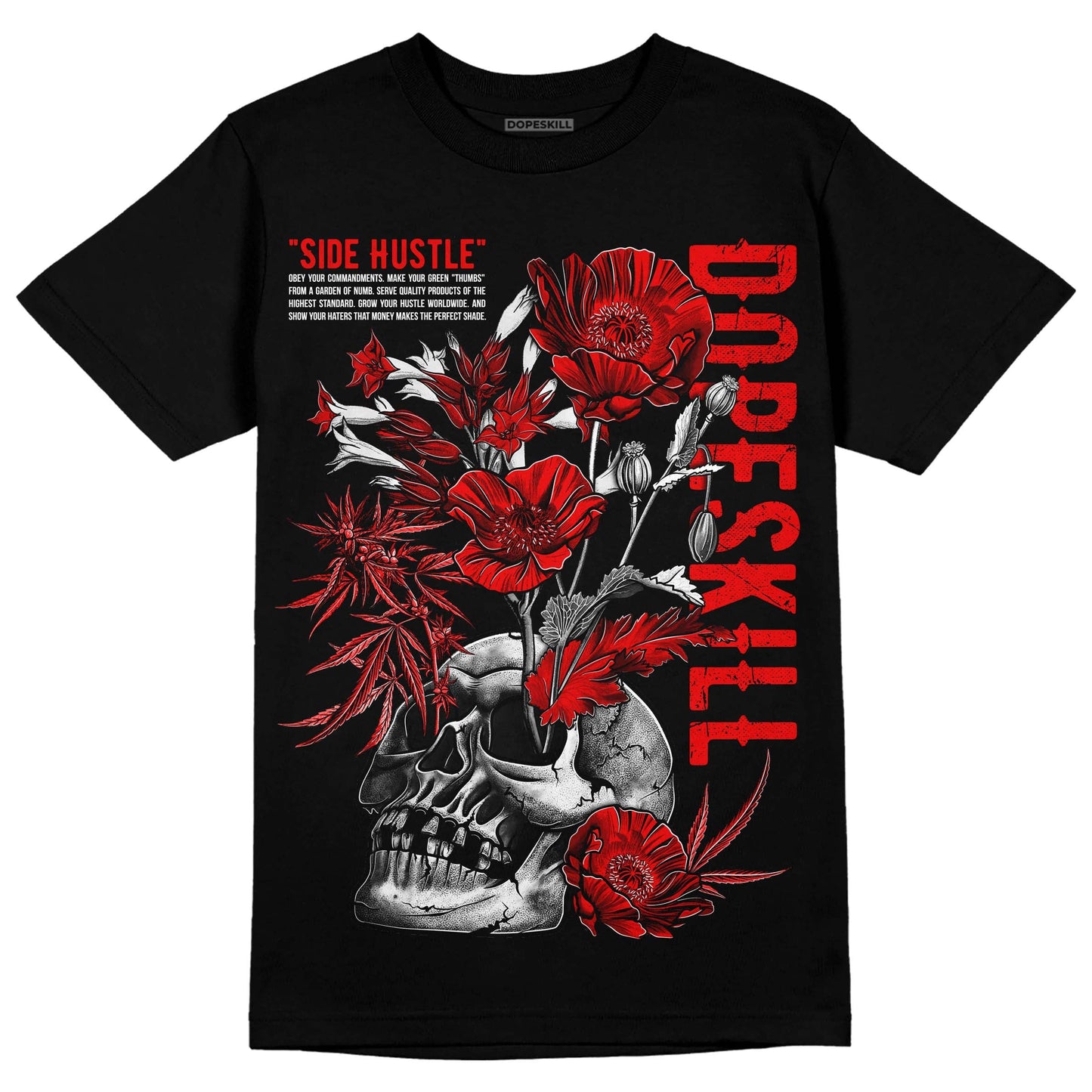 Cherry 12s DopeSkill T-Shirt Side Hustle Graphic