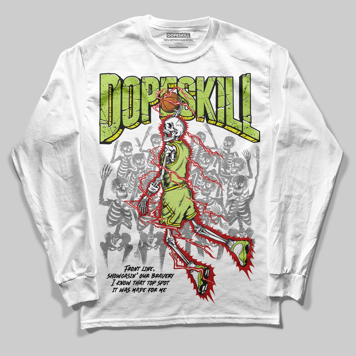 Bright Cactus 13s DopeSkill Long Sleeve T-Shirt Thunder Dunk Graphic