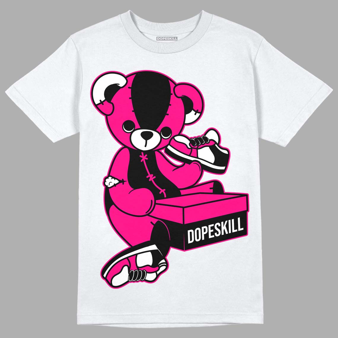 Fierce Pink 1s DopeSkill T-Shirt Sneakerhead BEAR Graphic