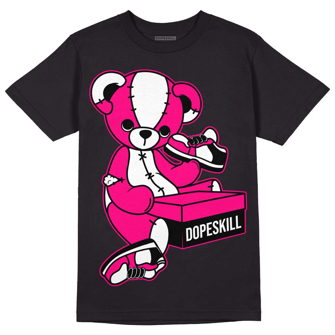 Fierce Pink 1s DopeSkill T-Shirt Sneakerhead BEAR Graphic