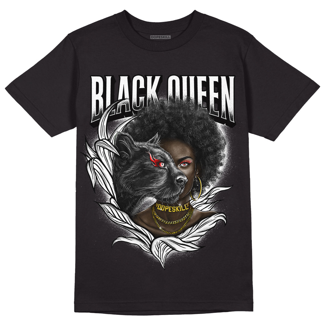 Dunk Low Panda White Black DopeSkill T-Shirt New Black Queen Graphic