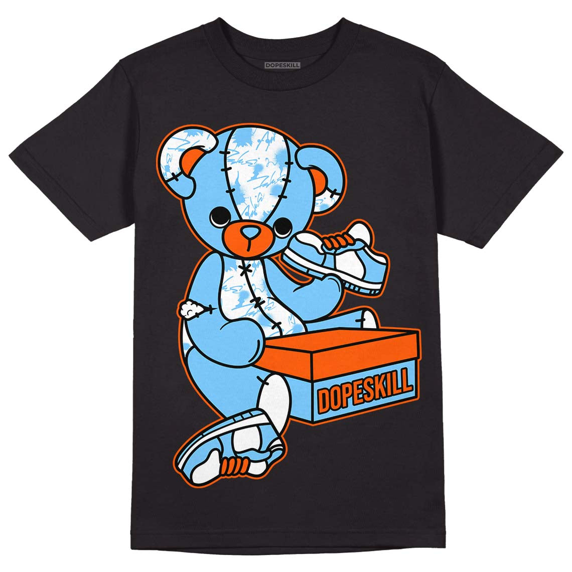 Dunk Low Futura University Blue DopeSkill T-Shirt Sneakerhead BEAR Graphic