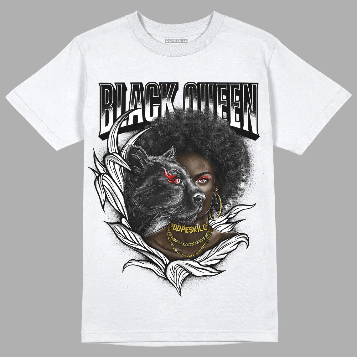 Dunk Low Panda White Black DopeSkill T-Shirt New Black Queen Graphic