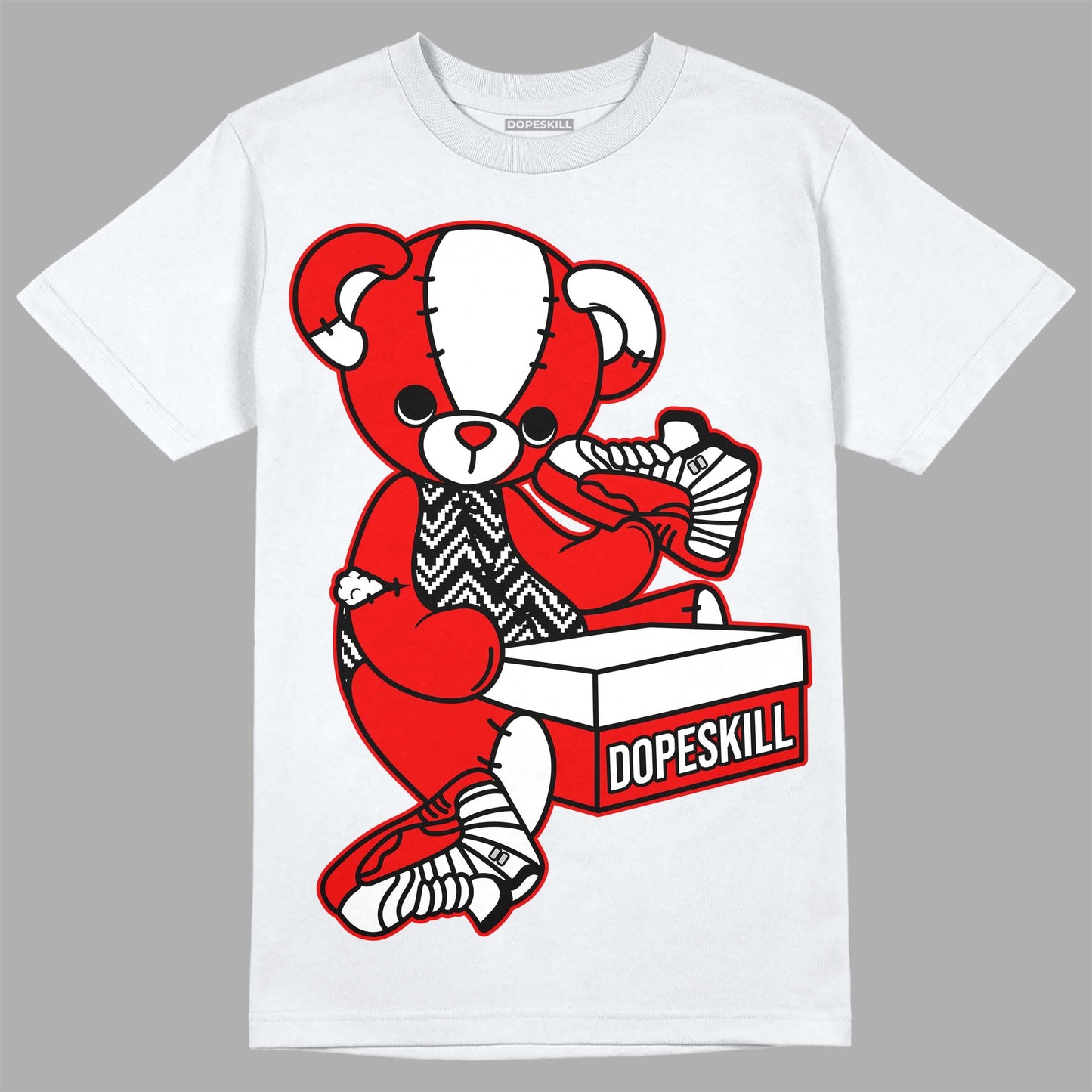 Cherry 12s DopeSkill T-Shirt Sneakerhead BEAR Graphic