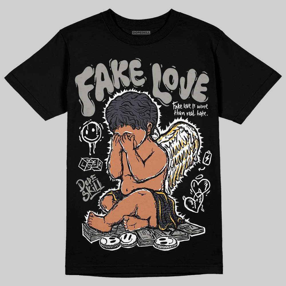 Black Cat 3s DopeSkill T-Shirt False Love Graphic