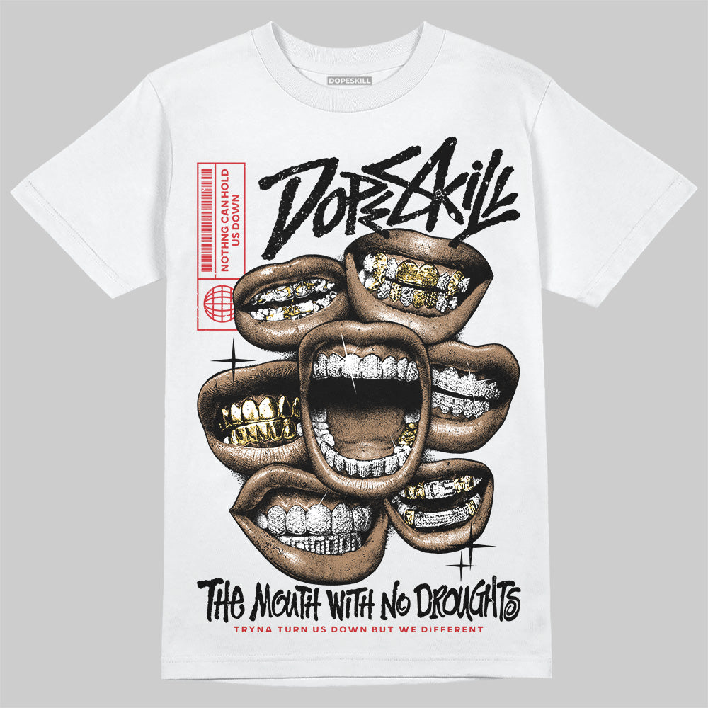 Black Cement 3s DopeSkill T-Shirt The Mouth With No Droughts Graphic