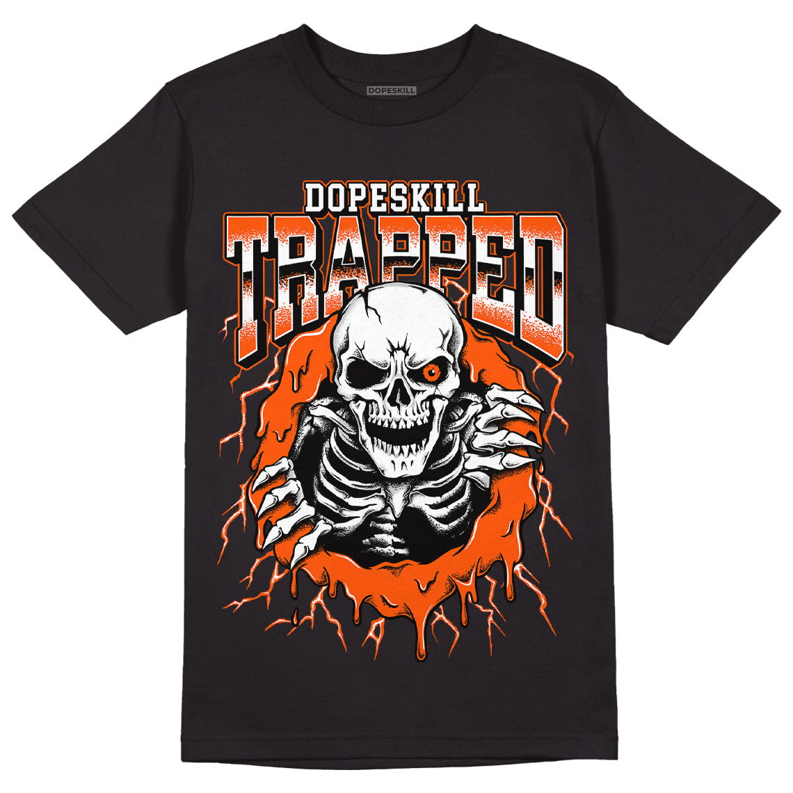 Orange Milk DopeSkill T-Shirt Trapped Halloween Graphic