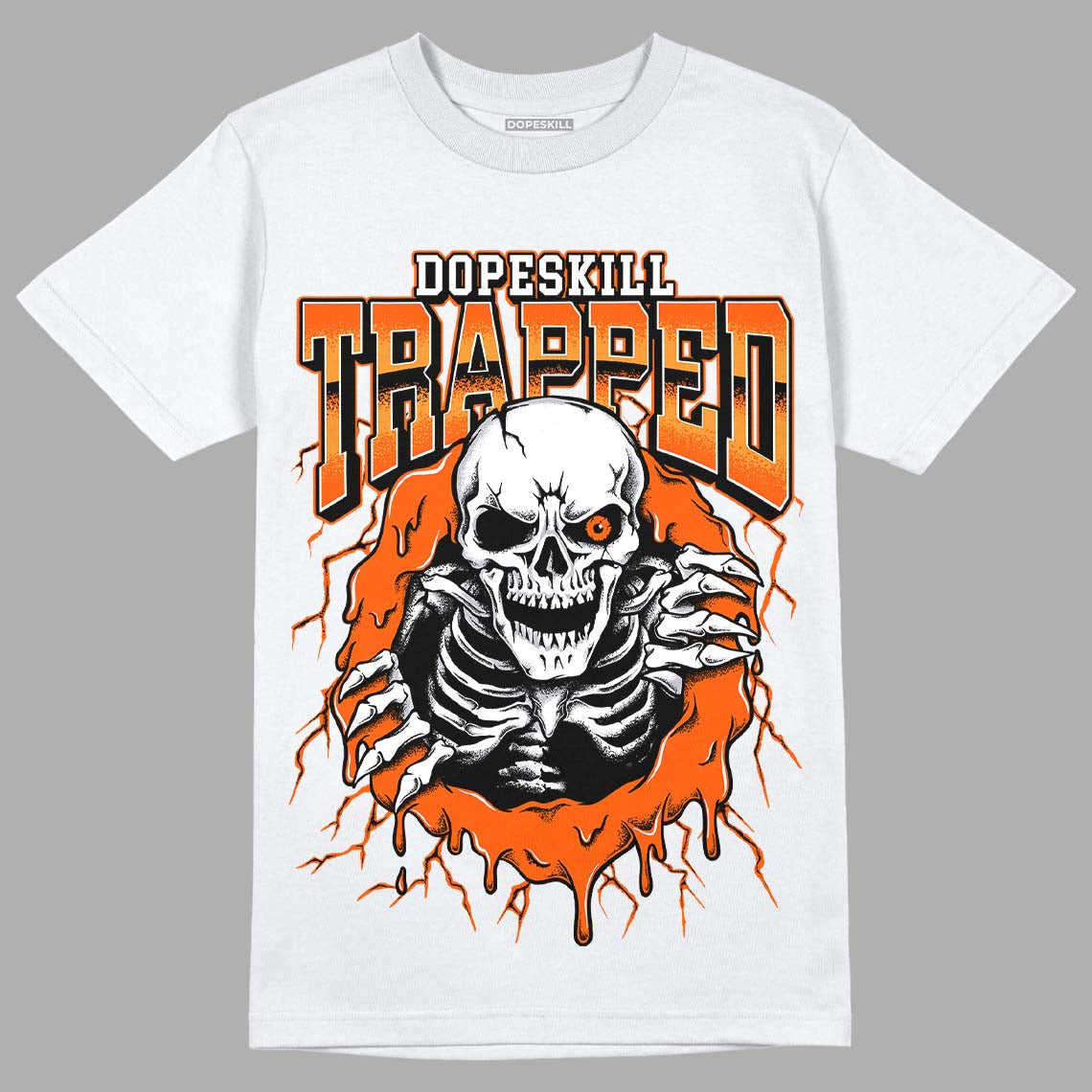 Brilliant Orange 12s DopeSkill T-Shirt Trapped Halloween Graphic