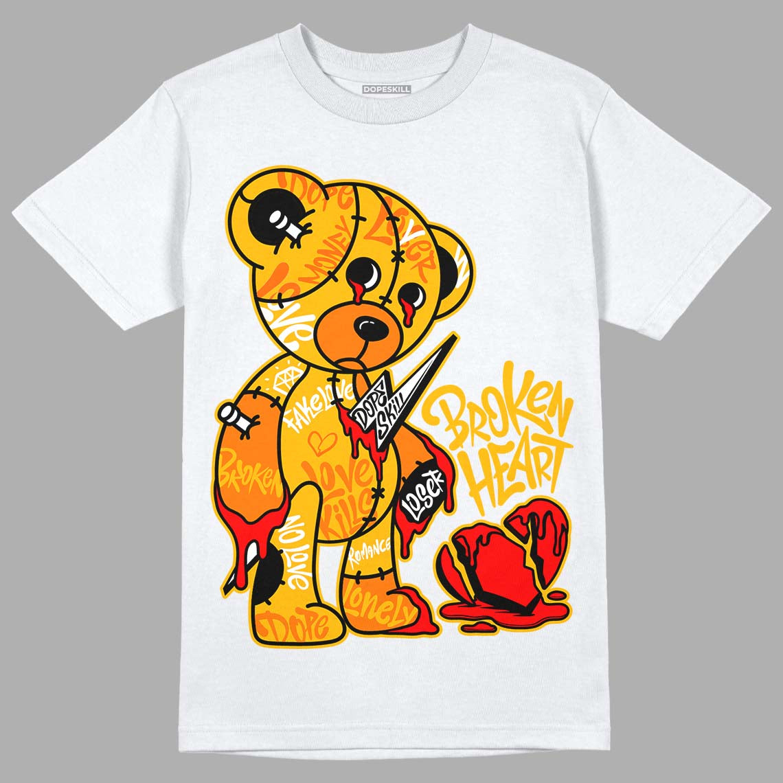 AJ 13 Del Sol DopeSkill T-Shirt Broken Heart Graphic