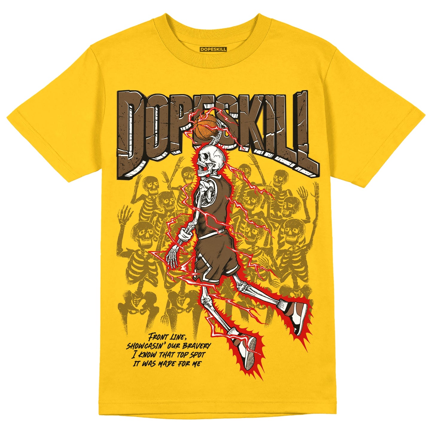 Yellow Collection DopeSkill Gold T-shirt Thunder Dunk Graphic