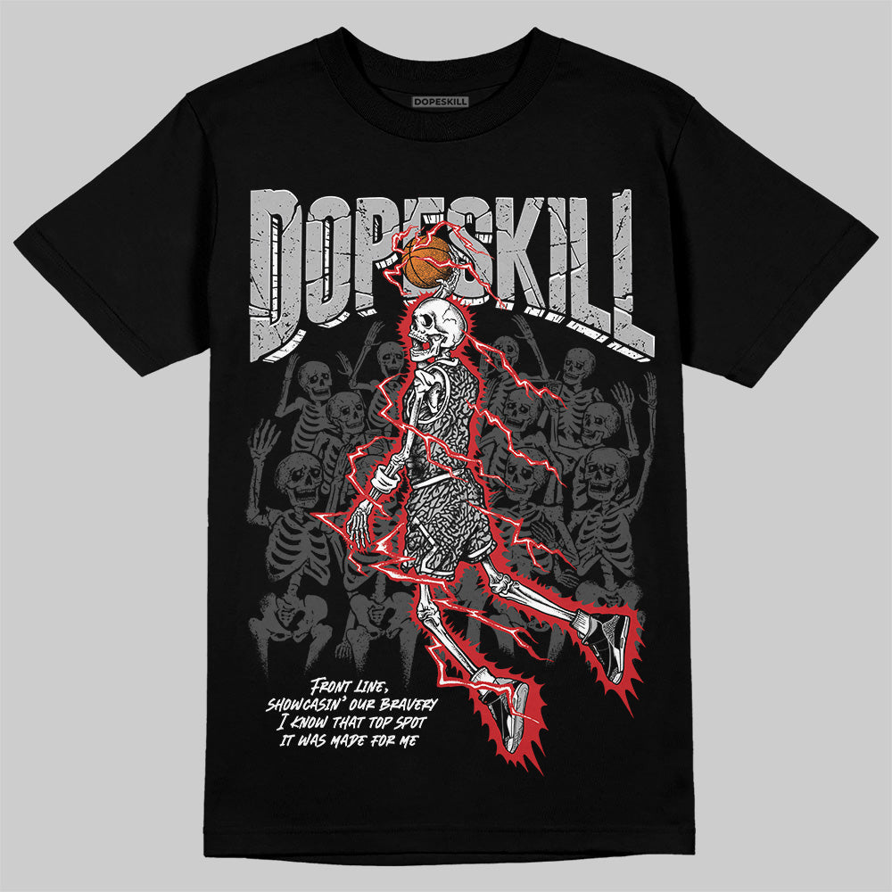 Black Cement 3s DopeSkill T-Shirt Thunder Dunk Graphic