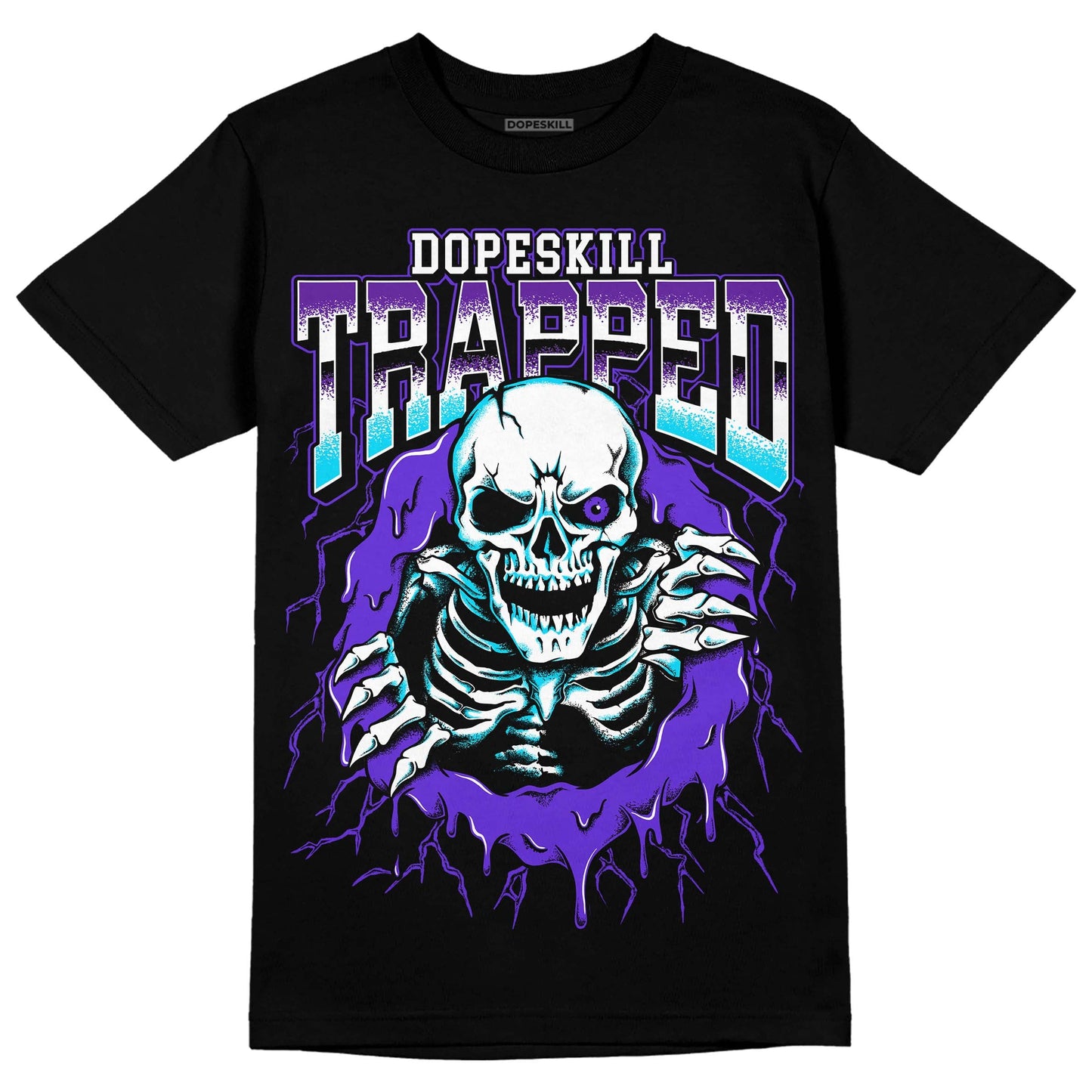 Aqua 6s DopeSkill T-Shirt Trapped Halloween Graphic