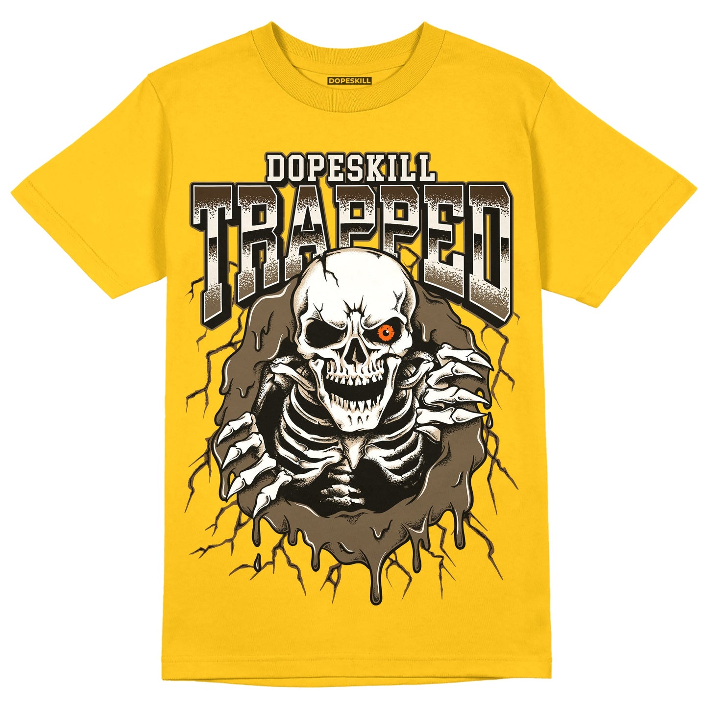 Yellow Collection DopeSkill Gold T-shirt Trapped Halloween Graphic