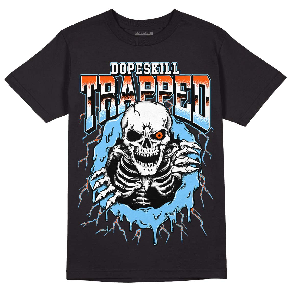 Dunk Low Futura University Blue DopeSkill T-Shirt Trapped Halloween Graphic