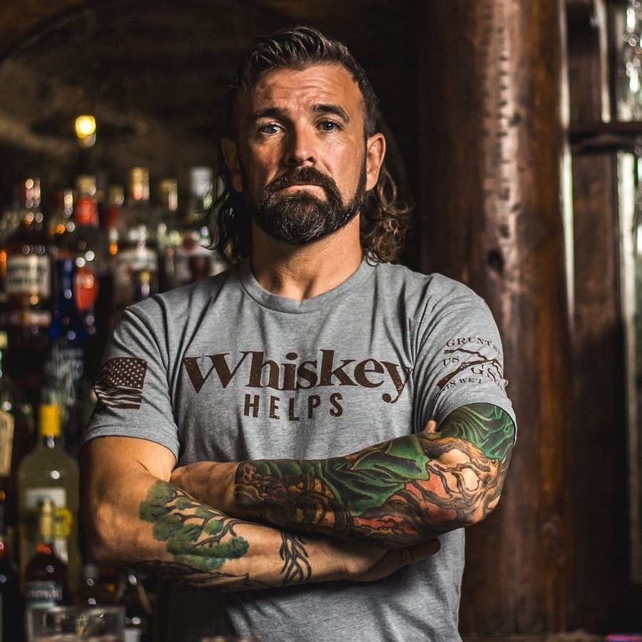 Whiskey Helps‚Ñ¢ T-Shirt - Dark Heather Gray