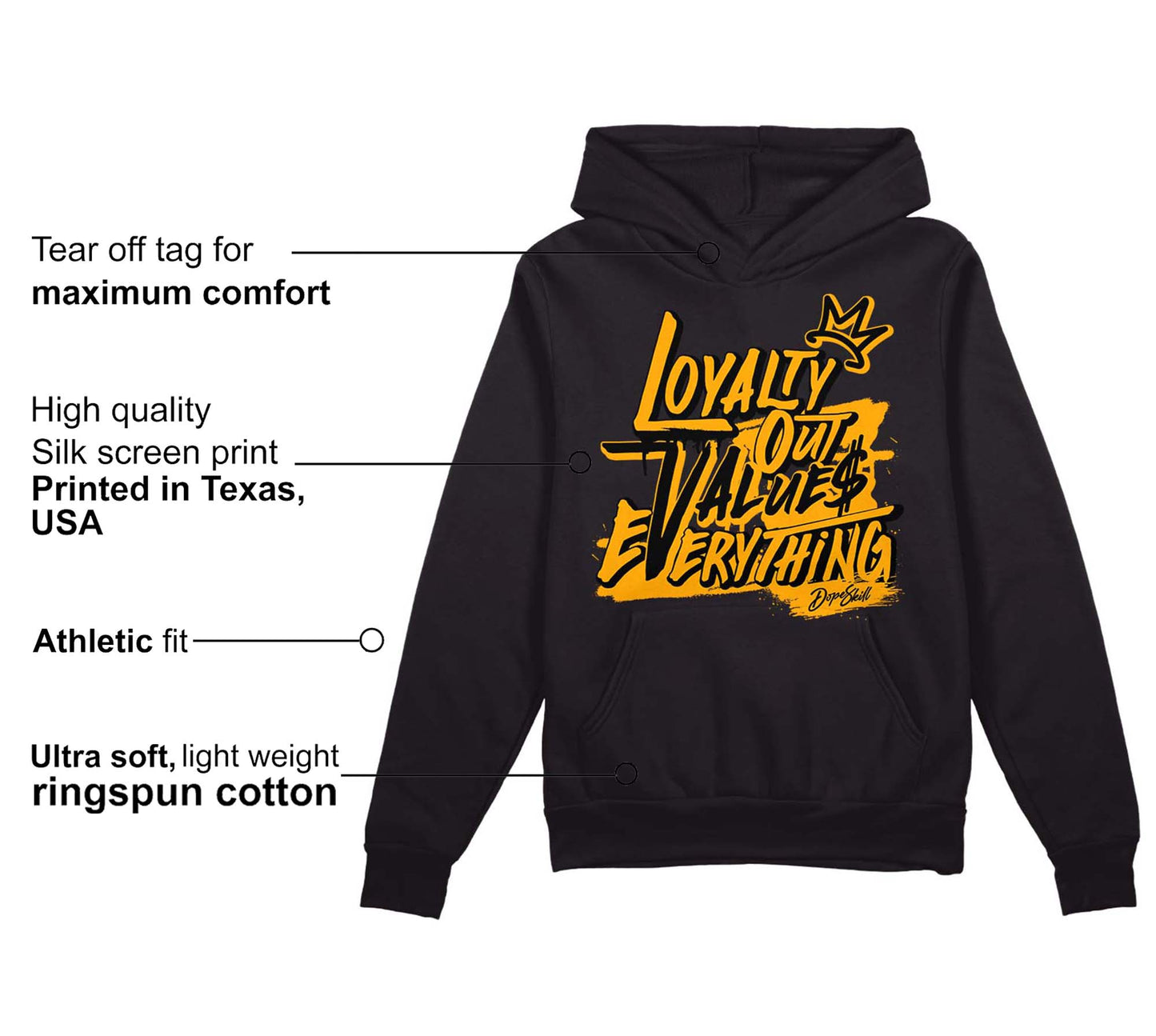 Black Taxi 12s DopeSkill Hoodie Sweatshirt LOVE Graphic